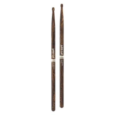 Promark Classic Forward 2B FireGrain Hickory Oval Wood Tip Drumsticks image 2