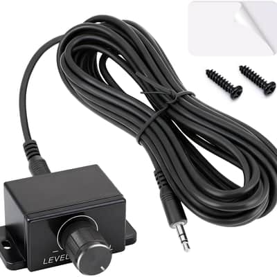 Amplifiers, 3.5mm Jack Port Universal Bass Knob Control Kit with 16ft Connection Cable, Screw and Double-Sided Adhesive image 1
