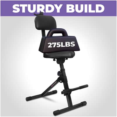 Liquid Stands Guitar Stool, Adjustable Piano Stool - Professional Musician Drum Throne with Backrest - Guitar Seat Drum Seat, Musician Stool image 6