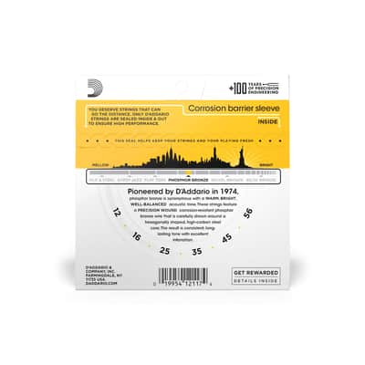 EJ19 Phosphor Bronze Acoustic Guitar Strings, Bluegrass, 12-56 image 2