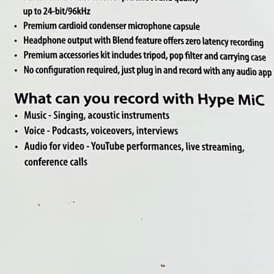Apogee HypeMiC Cardioid USB Microphone 2019 - 2020 - Black / Champagne image 2