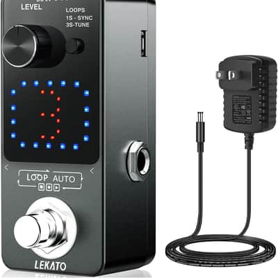 LEKATO Looper Guitar Effect Pedal 18 Mins 3 Slot Wave Loop Record with US Plug image 1