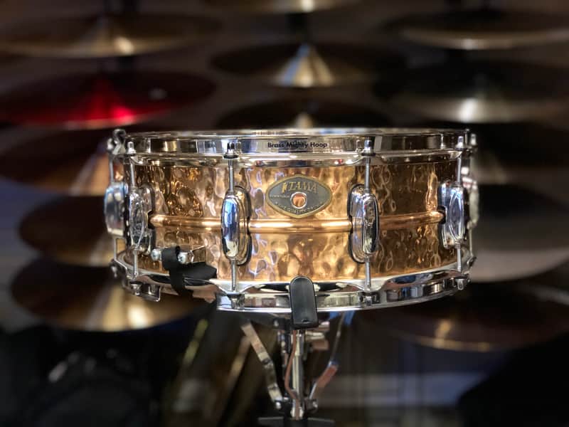 Tama 5.5x14 Hammered Bronze Snare Drum 2000's image 1