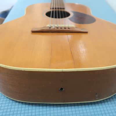 Vintage 1940s Regal Junior Jumbo Flattop Acoustic Guitar Project High Action & Chipped Kluson Tuner Buttons Lots Of Protentional Rare Original Chipboard Case & Case Candy image 19