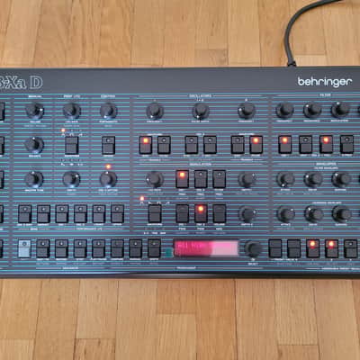 Behringer UB-Xa D 16-Voice ANALOG Desktop Synthesizer 2025 - Blue with Wood Sides image 1