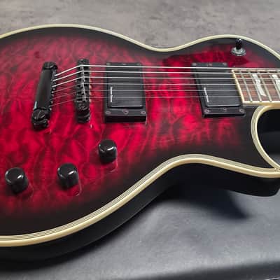 ESP Eclipse E-II QM AAA Quilt Top Custom Pickup LP Singlecut Guitar MIJ Japan See Through Black Cherry Sunburst image 1