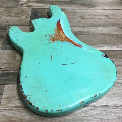 Made to Order - FRANCHIN Jupiter bass body Relic Aged 100% Nitro Lacquer COLOR OVER COLOR (Sunburst/ Black/ White/ Blue/ Green/ Yellow/ Red/ Pink/ Burgundy/ Purple/ Gold/ Silver, etc.) Basswood Poplar Precision-Bass Style Made in Italy image 20