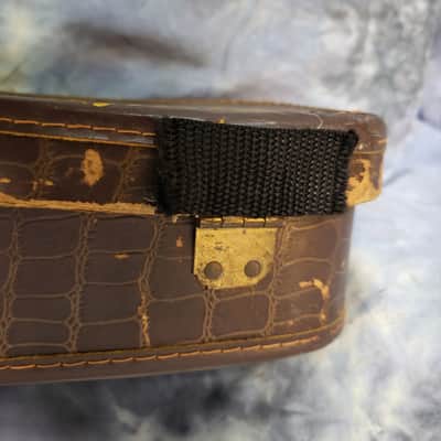 Vintage RARE 1959 Gibson 3/4 Size Melody Maker Soft Shell Electric Guitar Case Alligator Print image 9