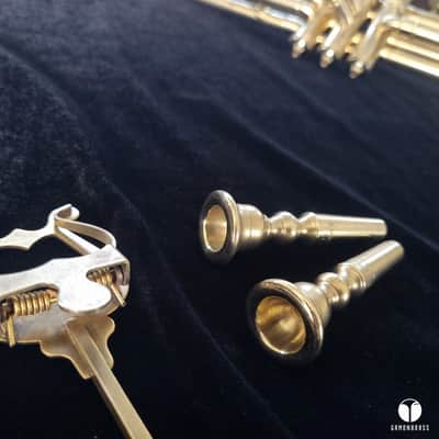 WOW Martin Handcraft goldplated with case and two mouthpieces GAMONBRASS image 8