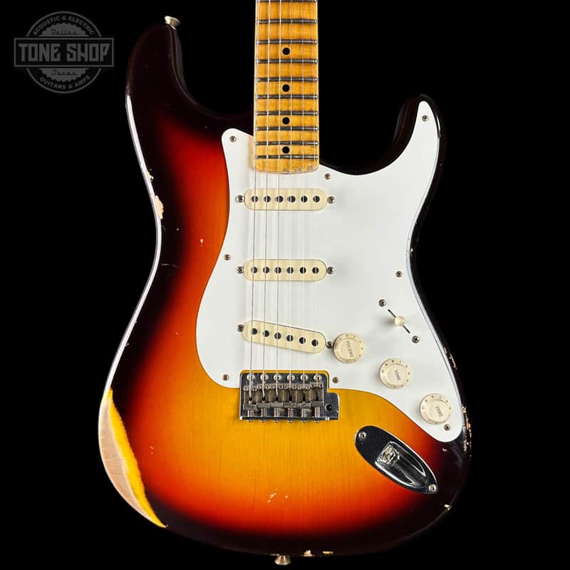 Used 2023 Fender Custom Shop 1958 Stratocaster Relic Sunburst w/case TSU24721 image 1