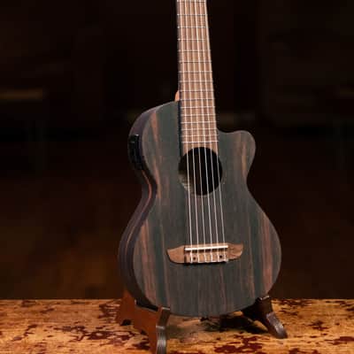 Ortega RGL5EB-CE Mini Travel Series Ebony Top Mahogany Neck 1/8 Size 6-String Acoustic-Electric Guitarlele image 7