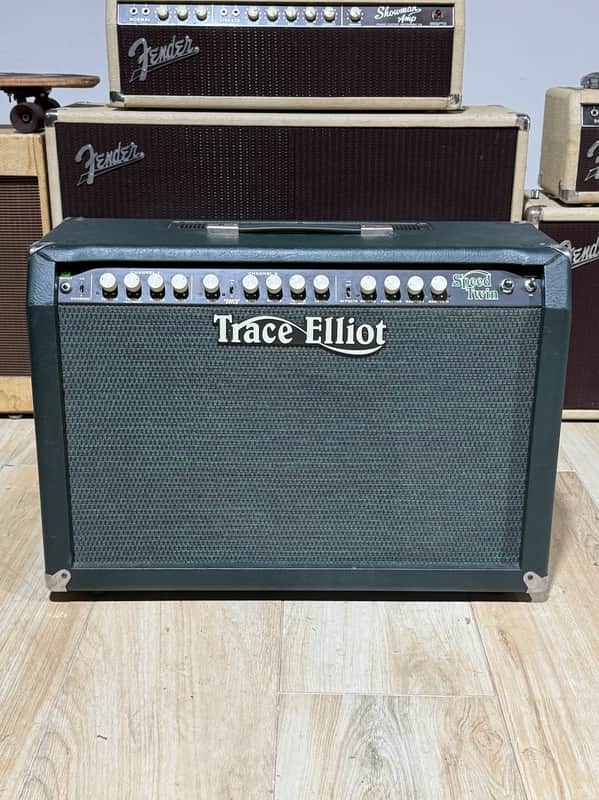 Trace Elliot C50 Speed Twin Combo 1995 - killer combo in Green & Blue Tolex all NOS & never used. image 1