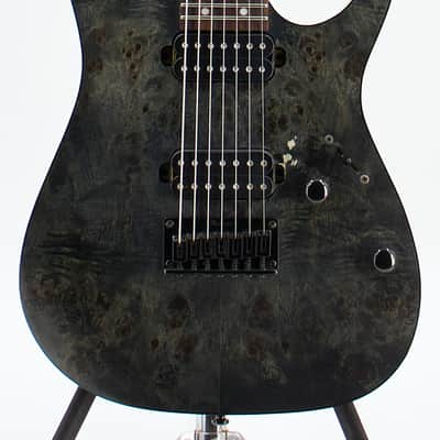 Used AS/IS Ibanez RG7421PB Transparent Gray Flat 7-String Electric Guitar image 2