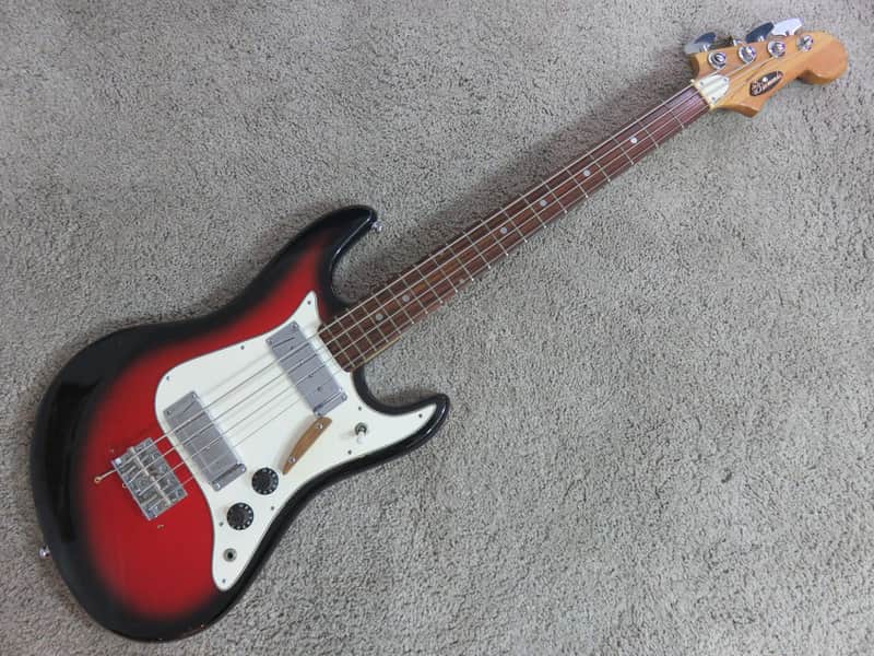 Vintage 1970s Tesico Lyle Electric Bass Guitar MIJ Japan Sunburst Short Scale image 1
