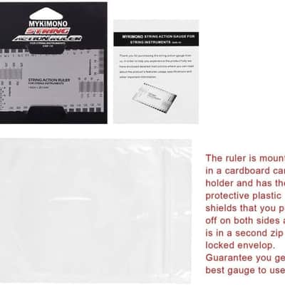 String Action Gauge Ruler, Guitar Height Gauge Set Up Tool for Electric Bass and Acoustic Guitar image 3