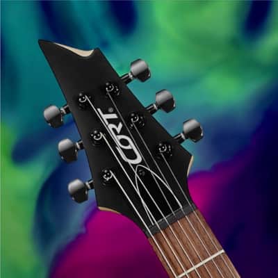 Cort KX Series Double Cutaway KX100 Electric Guitar Black Metallic image 7