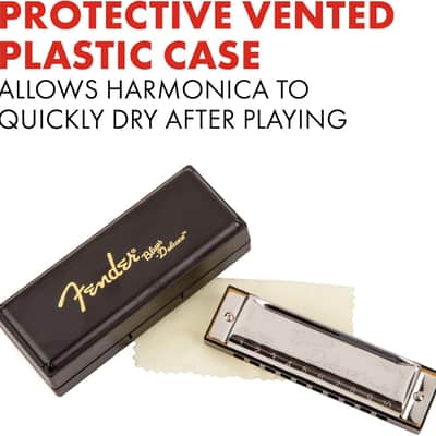 Fender Blues Deluxe Harmonica Set Of 7 - D, G, E, F, C, B Flat & A Keys w/ Soft Case image 4