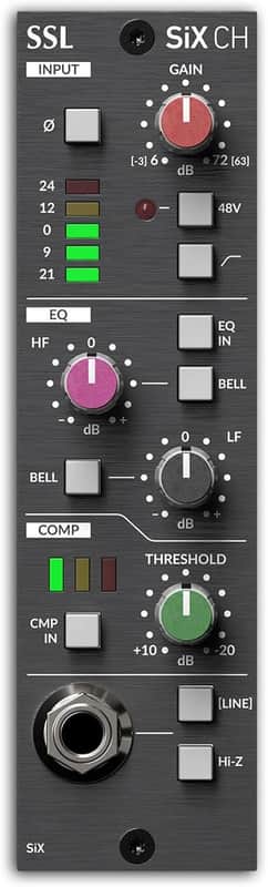 Solid State Logic Solid State Logic SiX Channel 500 Series SuperAnalogue Channel Strip with Mic-Pre, EQ, and Single Knob Compressor image 1