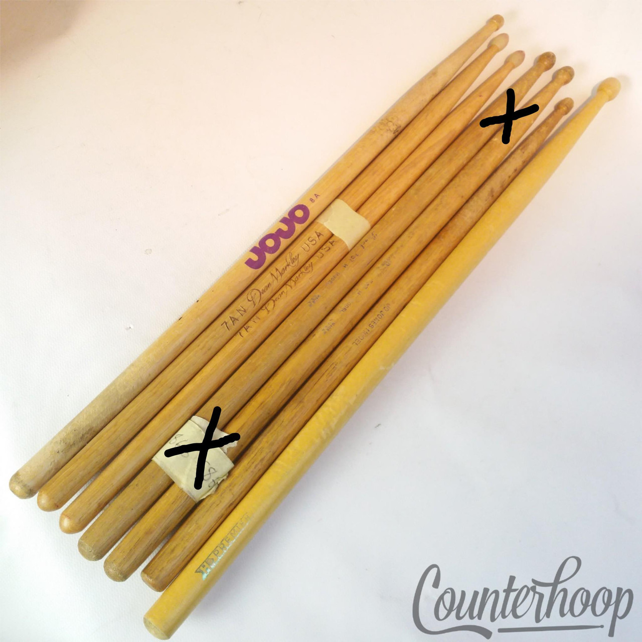 Jojo, Dean Markley, Jo Jones, Vintage USA Lot of 5  Drum Sticks Misc — main photograph