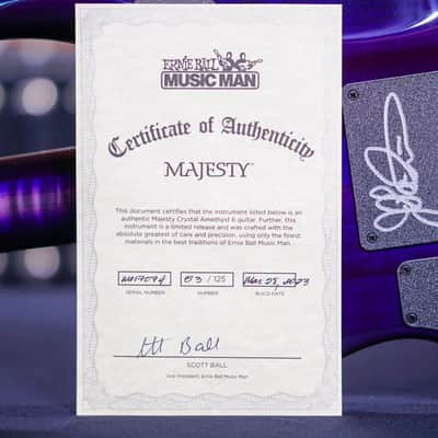 Ernie Ball Music Man John Petrucci Majesty Limited Edition 2023 - Crystal Amethyst gloss image 8