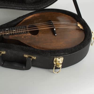 Gibson A-Junior Snakehead Carved Top Mandolin (1927), ser. #80820, period black hard shell case. image 12