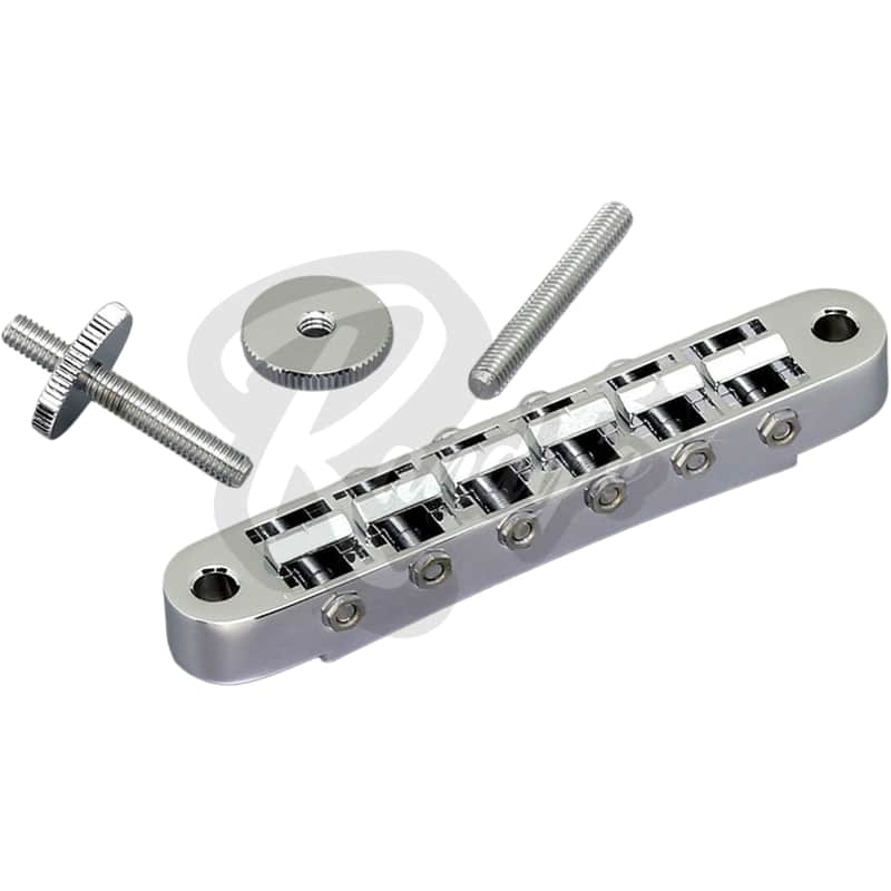 Gotoh GE103B Nashville Tune-O-Matic Bridge w/ M4 Posts - Fits Gibson®-Chrome image 1