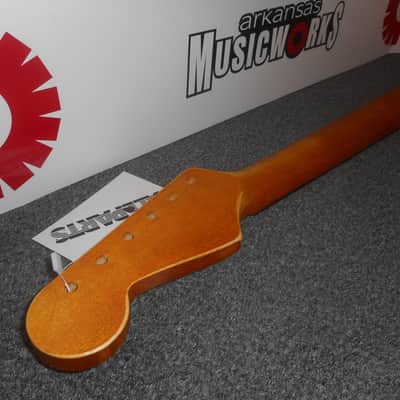 Allparts Fender Licensed Neck For Strat, Rosewood Fingerboard, Aged Satin Poly Finish, SRVF-C image 5