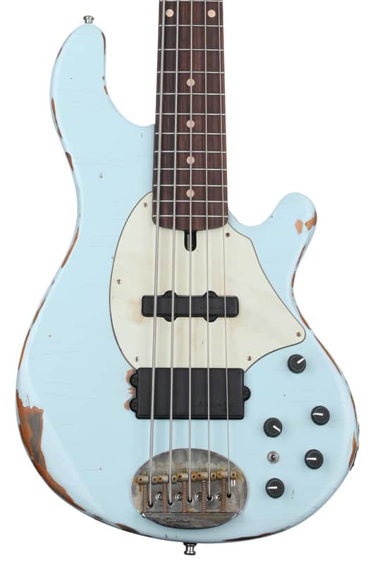 Lakland USA Classic 55-14 5-string Bass Guitar - Aged Sonic Blue with Rosewood Fingerboard image 1