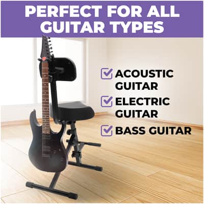 Liquid Stands Guitar Stool, Adjustable Piano Stool - Professional Musician Drum Throne with Backrest - Guitar Seat Drum Seat, Musician Stool image 3
