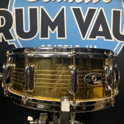 Slingerland - 5.5x14" No. 140 Artist Brass Snare Drum, 1985–1989, Lacquered Brass image 1
