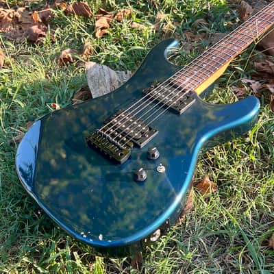 Vintage 1985 Kramer Striker 200ST Guitar with ESP Flicker Tremolo in Midnight Blue image 4
