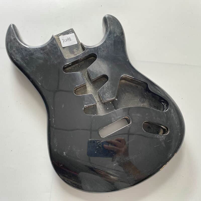 Black Basswood Guitar Stratocaster Strat Style Body image 1