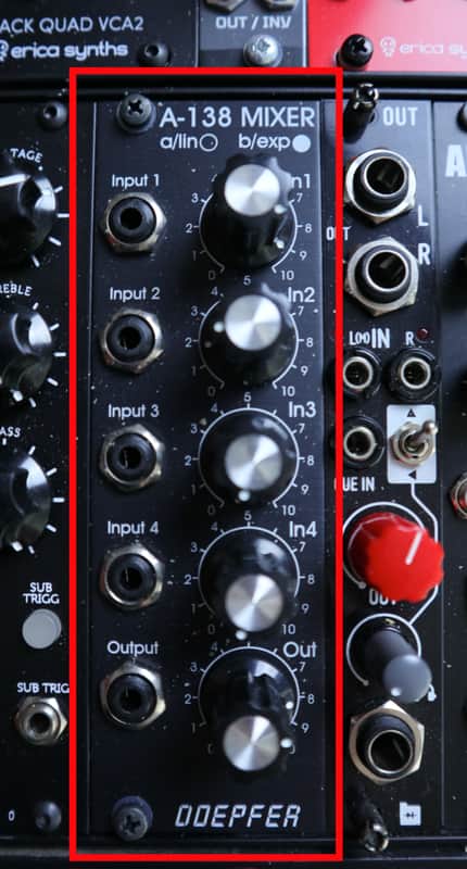 Doepfer A-138bV "EXP" Mixer with Logarithmic Pots Vintage Edition 2010s - Black image 1