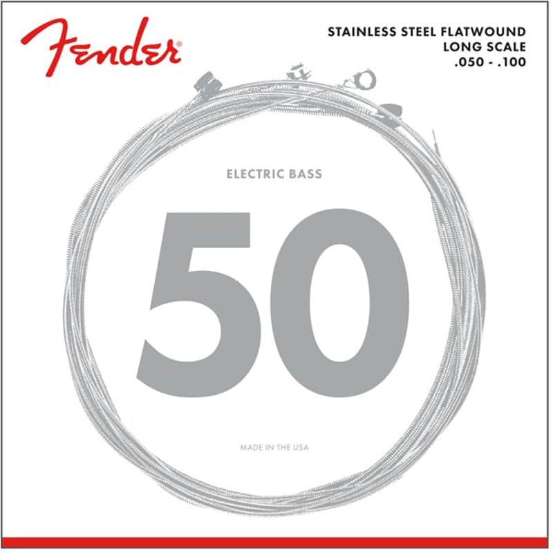 Fender Stainless 9050's Bass Strings Stainless Steel Flatwound 9050ML .050-.100 image 1