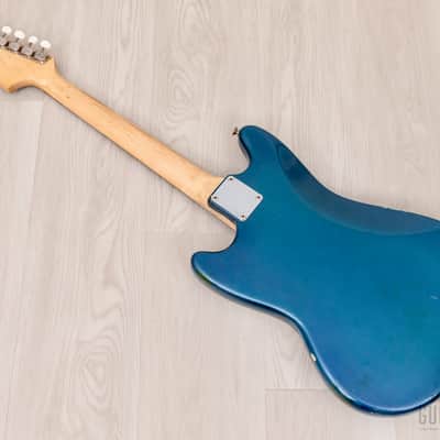 1970 Fender Competition Mustang Competition Burgundy + Headstock, Short Scale Vintage Guitar, 100% Original w/ Case image 13