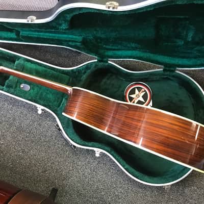 Yamaha CJ-838S vintage jumbo acoustic guitar made in Taiwan 1979-1981 in excellent condition with road runner hard case image 14