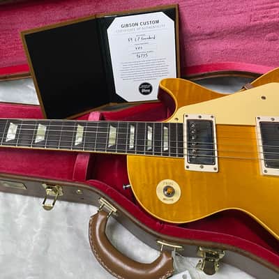 NEW ! Gibson Custom Shop 1959 Les Paul - Lemon Burst VOS - Authorized Dealer - Hand Picked Flame Top - ONLY 8.5 lbs - G07267 image 15