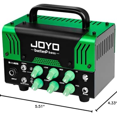 JOYO Bass Mini Amp Head 50 Watt Preamp Hybrid Tube Power Amplifier Head with 3 Band EQ & Bluetooth (No Sound,Need Extra Speaker) Badass image 7