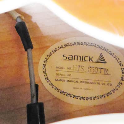 Samick 2001 HJS-650/TR Artist Series Archtop Electric Hollow Body Guitar in Sunburst w/Case image 9