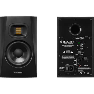 ADAM Audio T5V 5" Studio Monitor, Black (Pair) + Speaker Accessories Bundle image 2