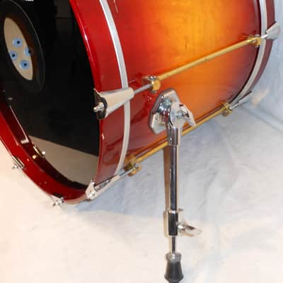 Vintage 1993 GMS Grand Master Series Drumset Cherry Sunburst Lacquer 22",14",12",10" image 6