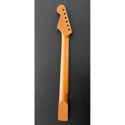 22 frets Satin Nitro varnished Roasted Mapple Strat Neck with rosewood fretboard image 2