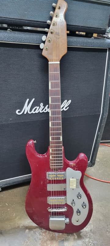 1960's Teisco WG-3L electric guitar, Ry Cooder gold foil pickups BEAT! image 1