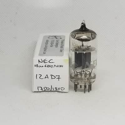 NEC 12AD7 -Ultra Low Noise- Smooth Gray Plate Well Balanced (2.7%) Single NOS ECC83