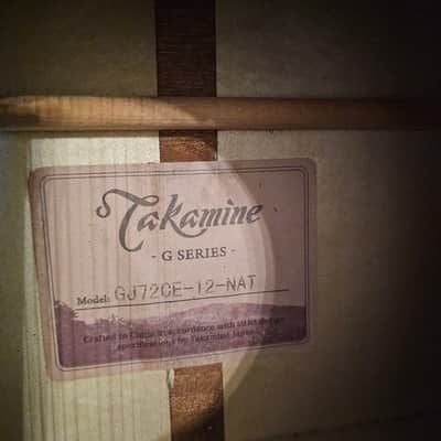 Takamine GJ72SE-12 Nat 12 String Acoustic Electric image 12