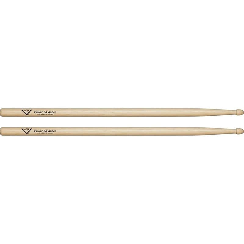 Vater VHP5AAW 5A Power Hickory Acorn Tip Drum Sticks (Pair) image 1