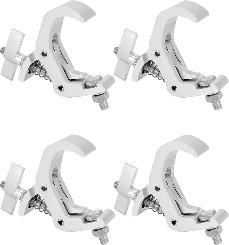 Truss Clamp Stage Lights Clamp, 4 Pack Heavy Duty 330-pound Professional Clamp for Moving Head Stage Lighting Fixtures, 1.57-2.36 Inch Fit 40-60 mm OD Pipe image 1