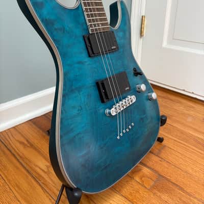 Schecter C-1 Platinum w/ Rosewood Fretboard - See-Thru Midnight Blue image 4