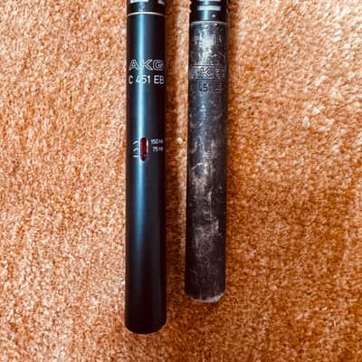 Unmatched Pair of Vintage AKG C451 EB with CK1 image 3