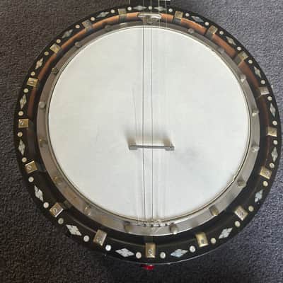 Unbranded vintage zither banjo - possibly W. Tremlett - with vintage leather case image 4